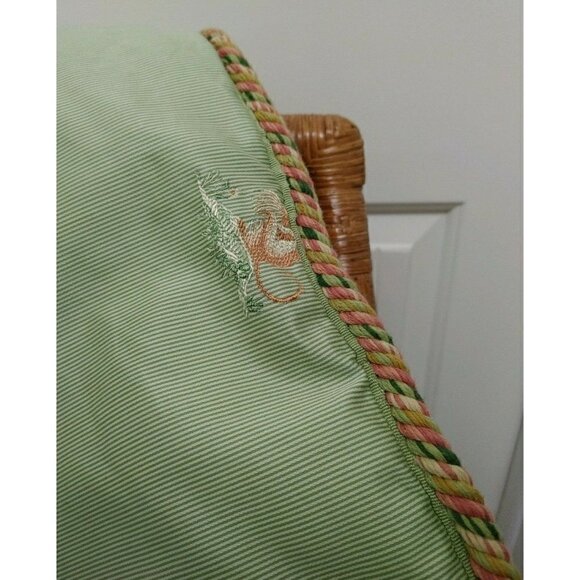 Custom Bed Coverlets with Embroidered  Animals in Pistachio/Yellow 52 x 49 - Picture 4 of 10